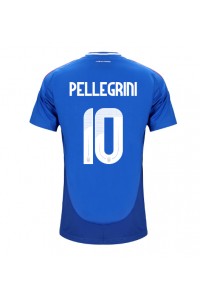 Fotbalové Dres Itálie Lorenzo Pellegrini #10 Domácí Oblečení ME 2024 Krátký Rukáv